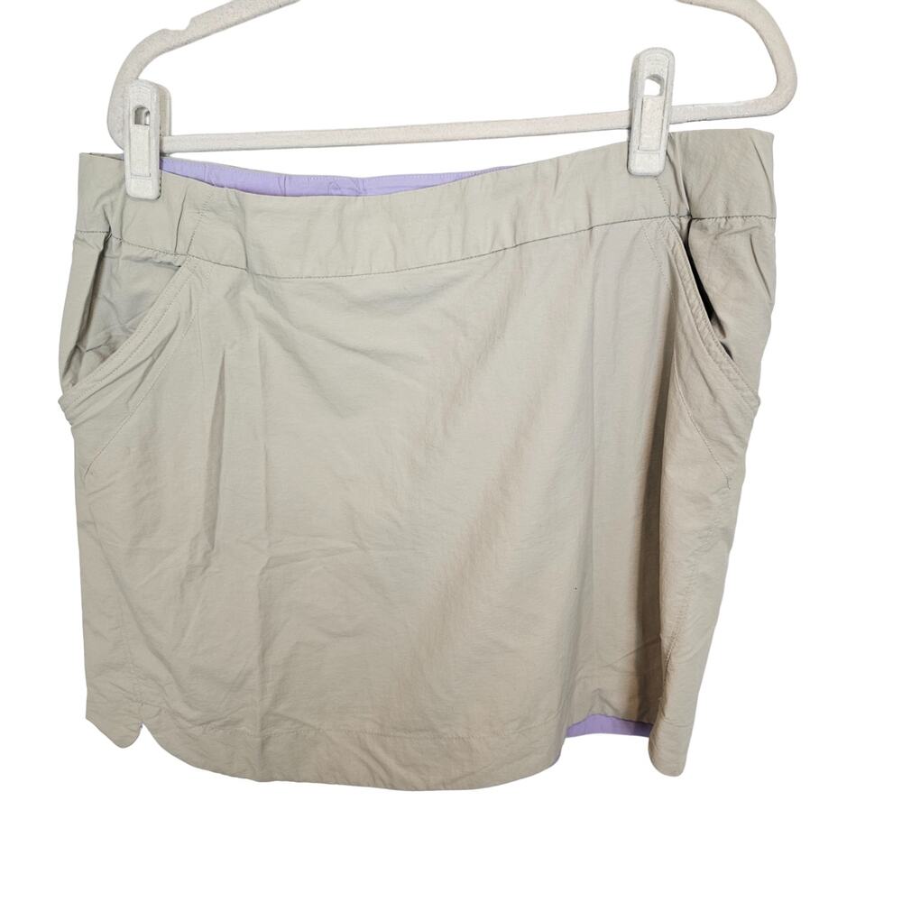 Columbia Skirt Nylon Skirt Women L Beige Fishing Skirt Mini Skirt Athletic Skirt